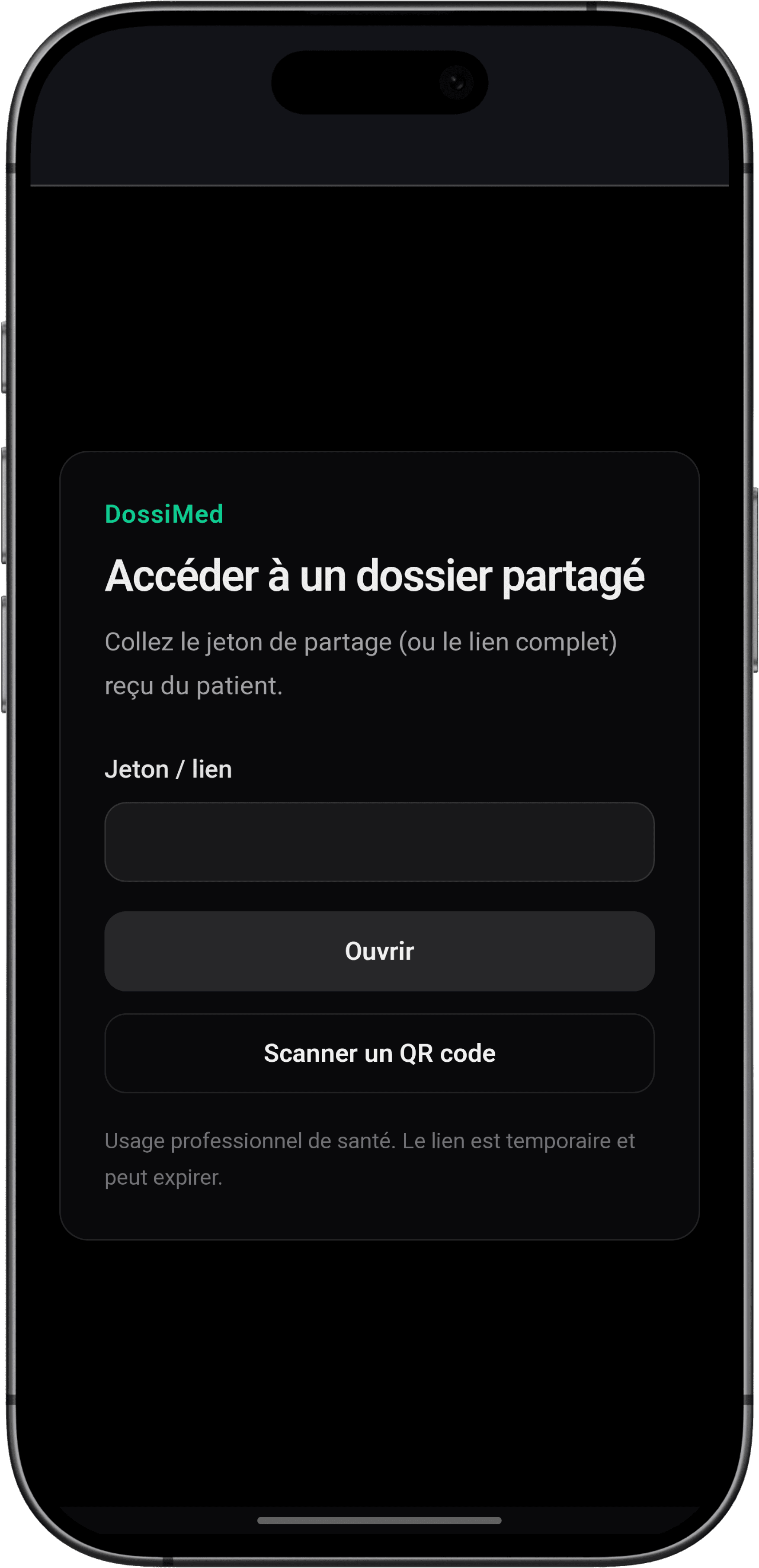 Doctor web access screen